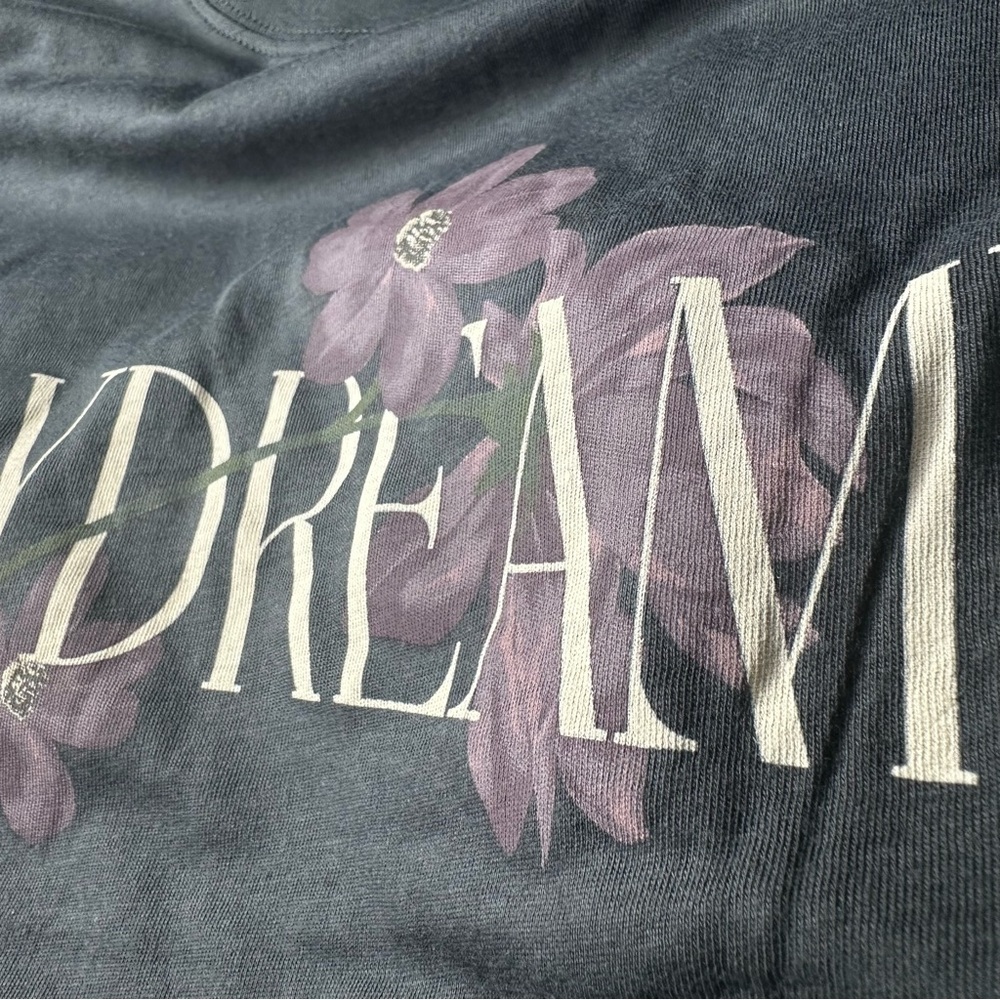 Torrid Charcoal 'Daydreamer' Graphic Tee with Pink Floral - Picture 4 of 4